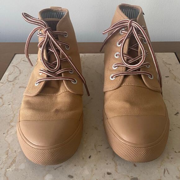 BANGS Lunar High Top Shoes Tan Unisex Sneakers Women’s Size 7 Sun Moon Design - Picture 4 of 11